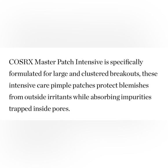 $4β€οΈβπ₯ COSRX Master Patch Intensive Blemish Patches 18 CT πͺ NEW & SEALED - Picture 5 of 7